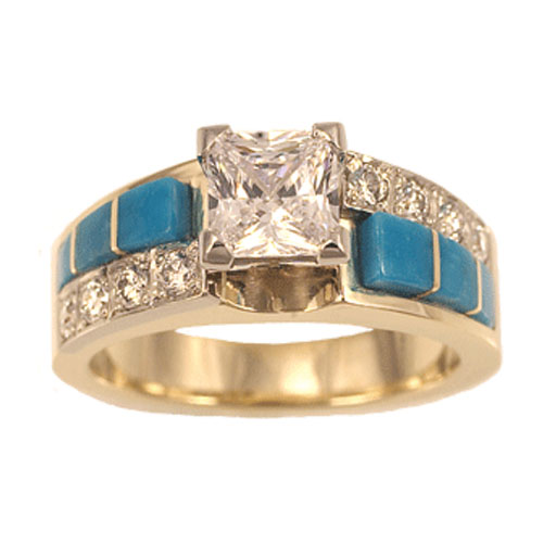 Nine Diamond Ladies Engagement Ring